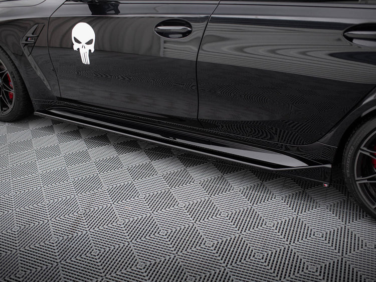 Side Skirts Diffusers V.3 CSL Look BMW M3 G80 - Wayside Performance 