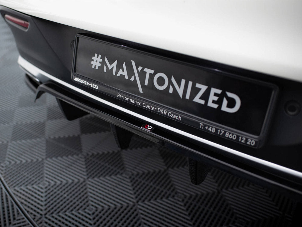 Central Rear Splitter (Vertical Bars) Mercedes-Benz GLE Coupe AMG-Line C292 - Wayside Performance 