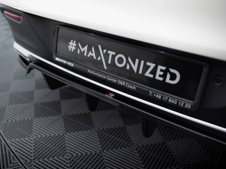 Central Rear Splitter (Vertical Bars) Mercedes-Benz GLE Coupe AMG-Line C292 - Wayside Performance 