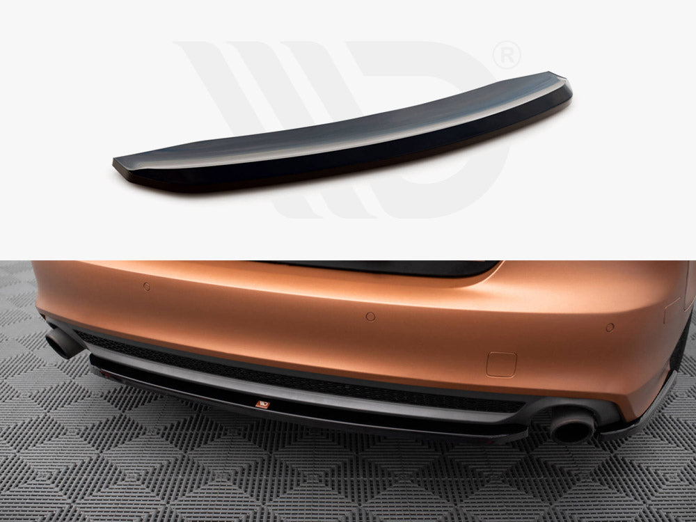 Central Rear Splitter Audi A7 C7 - Wayside Performance 