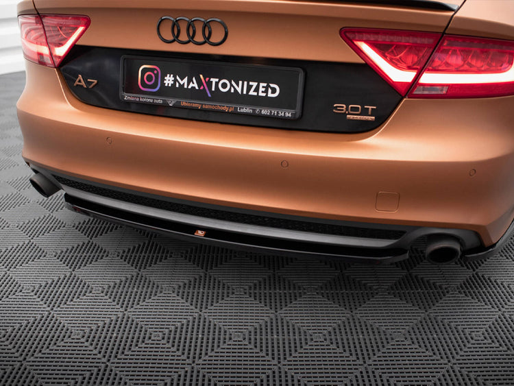 Central Rear Splitter Audi A7 C7 - Wayside Performance 