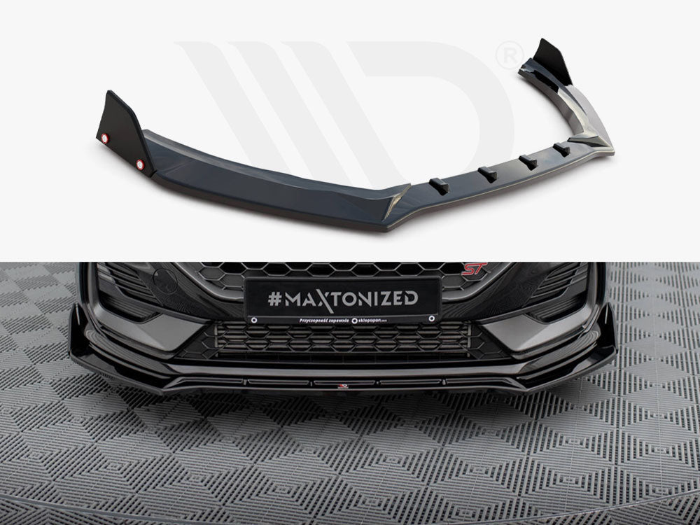 Front Splitter V.4 + Flaps Ford Fiesta ST / ST-Line Mk8 Facelift - Wayside Performance 