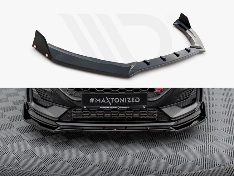 Front Splitter V.4 + Flaps Ford Fiesta ST / ST-Line Mk8 Facelift - Wayside Performance 