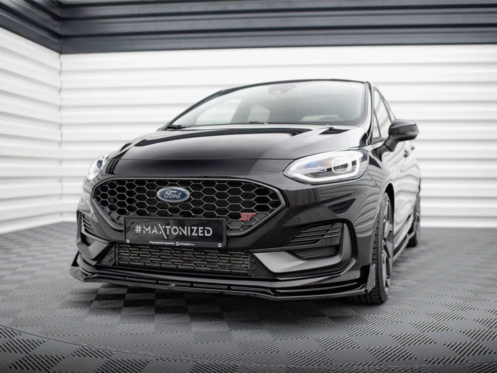 Front Splitter V.4 + Flaps Ford Fiesta ST / ST-Line Mk8 Facelift - Wayside Performance 