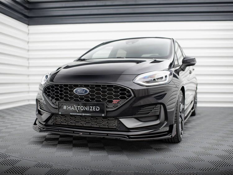Front Splitter V.4 + Flaps Ford Fiesta ST / ST-Line Mk8 Facelift - Wayside Performance 