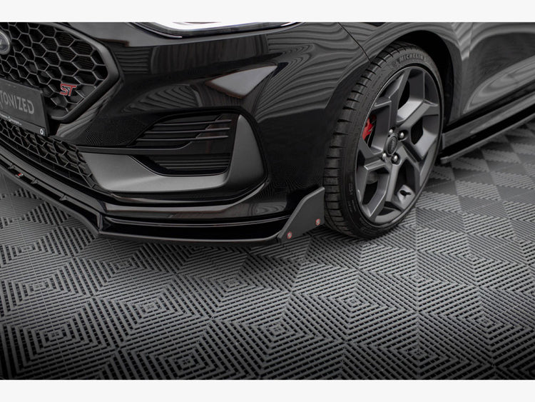 Front Splitter V.4 + Flaps Ford Fiesta ST / ST-Line Mk8 Facelift - Wayside Performance 