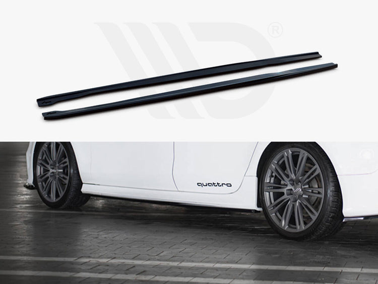 Side Skirts Diffusers V.2 Audi RS7 C7 Facelift - Wayside Performance 