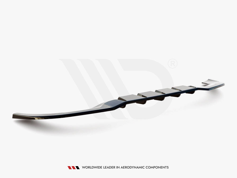 Central Rear Splitter (Vertical Bars) Mercedes-Benz A Hatchback AMG Line W177 - Wayside Performance 