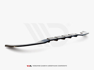 Central Rear Splitter (Vertical Bars) Mercedes-Benz A Hatchback AMG Line W177 - Wayside Performance 