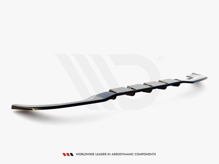 Central Rear Splitter (Vertical Bars) Mercedes-Benz A Hatchback AMG Line W177 - Wayside Performance 