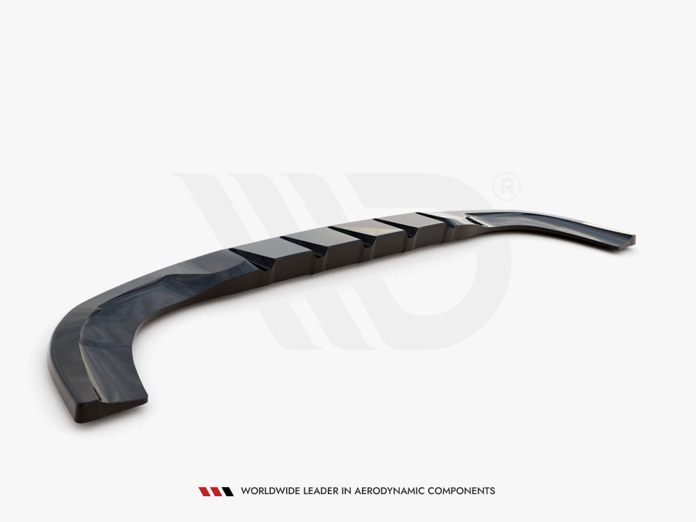 Central Rear Splitter (Vertical Bars) Mercedes-Benz A Hatchback AMG Line W177 - Wayside Performance 