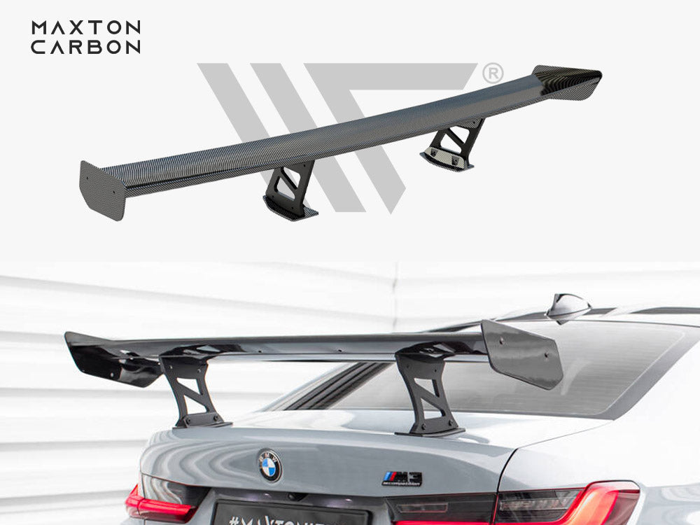 Carbon Spoiler With Internal Brackets Uprights BMW M3 G80 - Wayside Performance 