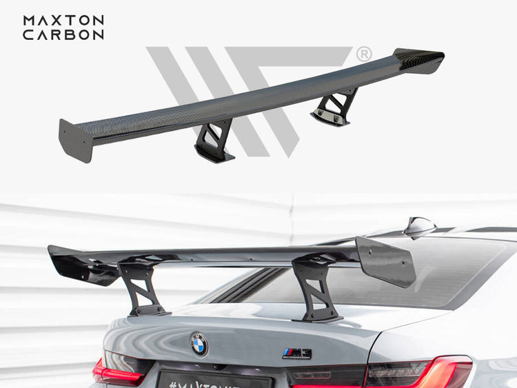 Carbon Spoiler With Internal Brackets Uprights BMW M3 G80 - Wayside Performance 