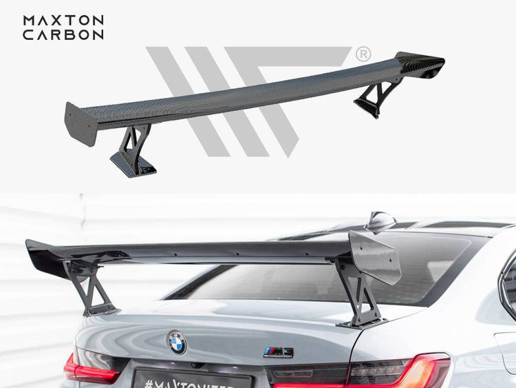 Carbon Spoiler With External Brackets Uprights BMW M3 G80 - Wayside Performance 