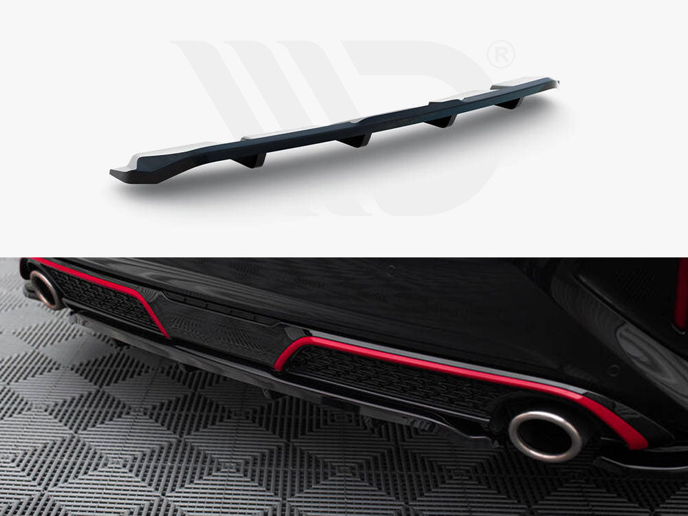 Central Rear Splitter (Vertical Bars) Kia Ceed GT Mk3 Facelift - Wayside Performance 