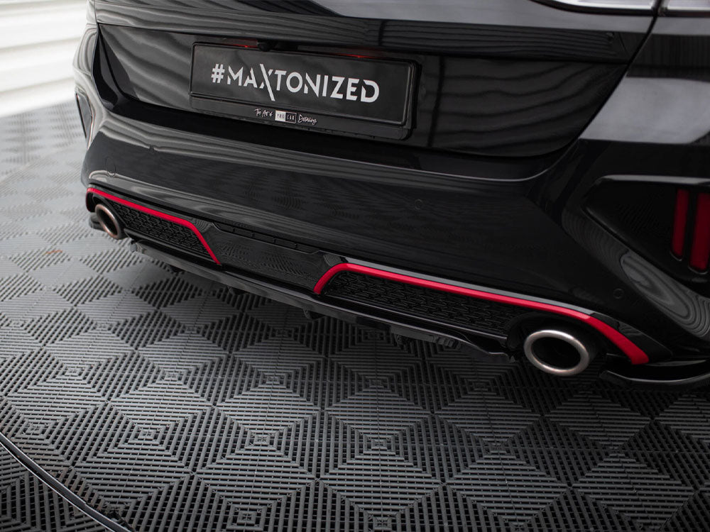 Central Rear Splitter (Vertical Bars) Kia Ceed GT Mk3 Facelift - Wayside Performance 