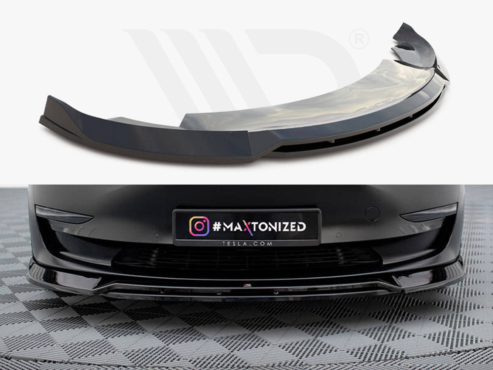 Front Splitter V.3 Tesla Model 3 - Wayside Performance 