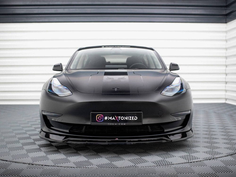 Front Splitter V.3 Tesla Model 3 - Wayside Performance 