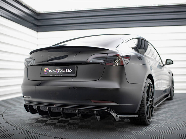 Rear Valance V.2 Tesla Model 3 - Wayside Performance 