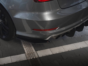 Street Pro Rear Side Splitters Audi S3 Sedan 8V - Wayside Performance 