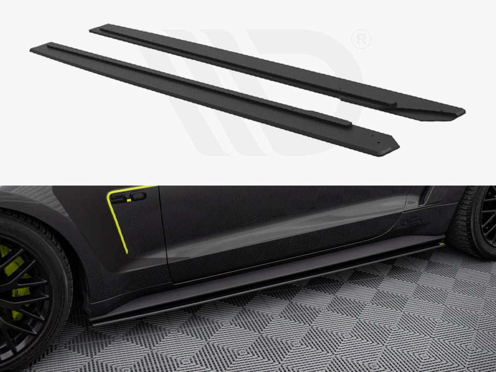 Street PRO Side Skirts Diffusers Ford Mustang GT Mk6 - Wayside Performance 