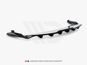 Central Rear Splitter (Vertical Bars) V.2 Tesla Model S Plaid Mk1 Facelift - Wayside Performance 