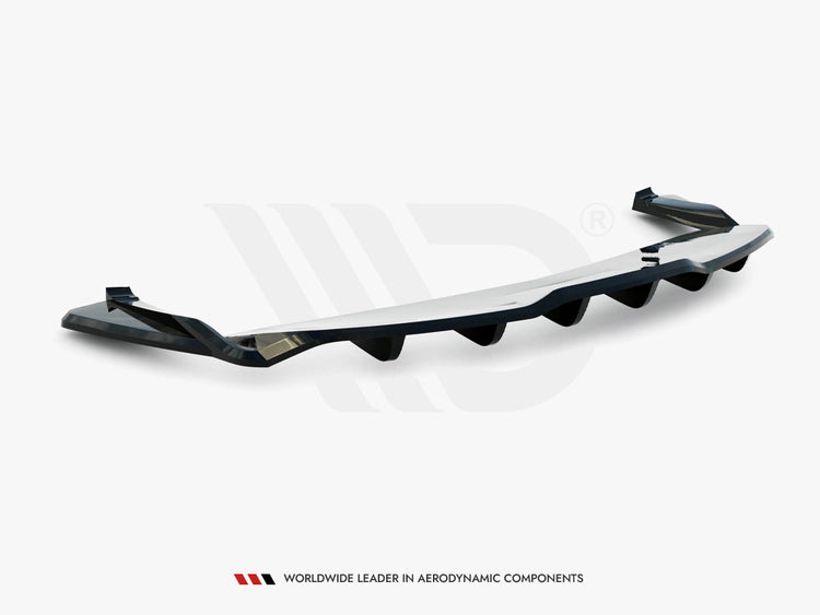 Central Rear Splitter (Vertical Bars) V.2 Tesla Model S Plaid Mk1 Facelift - Wayside Performance 