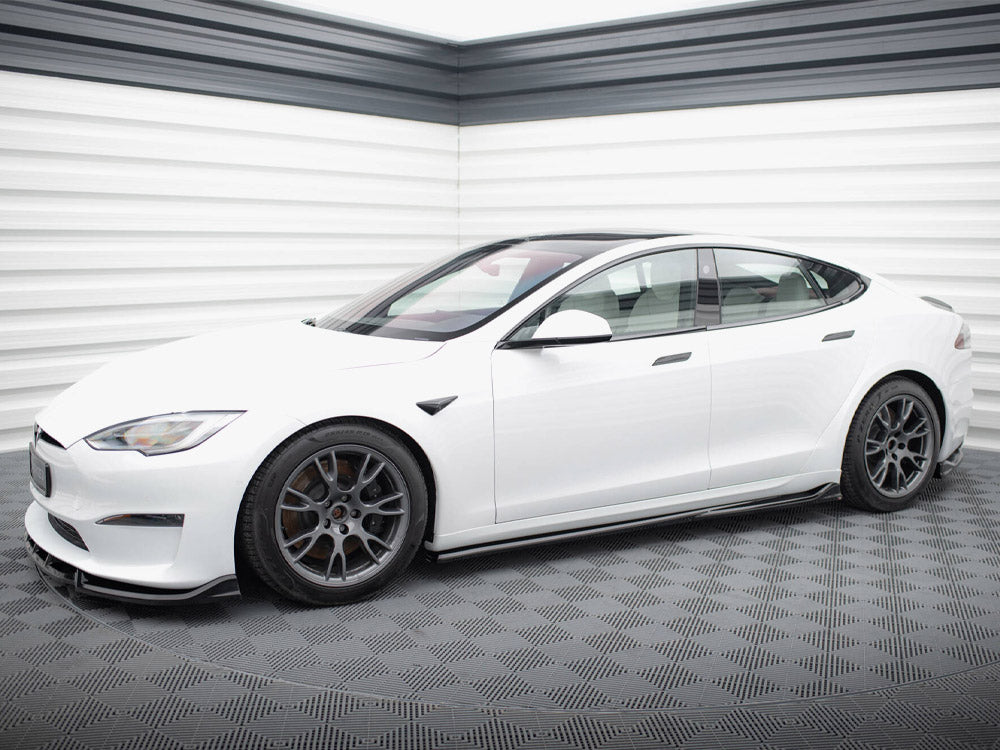 Side Skirts Diffusers V.1 Tesla Model S Plaid Mk1 Facelift - Wayside Performance 