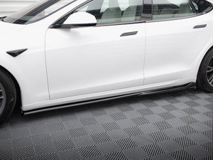 Side Skirts Diffusers V.1 Tesla Model S Plaid Mk1 Facelift - Wayside Performance 