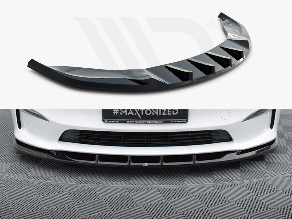 Front Splitter V.3 Tesla Model S Plaid Mk1 Facelift - Wayside Performance 