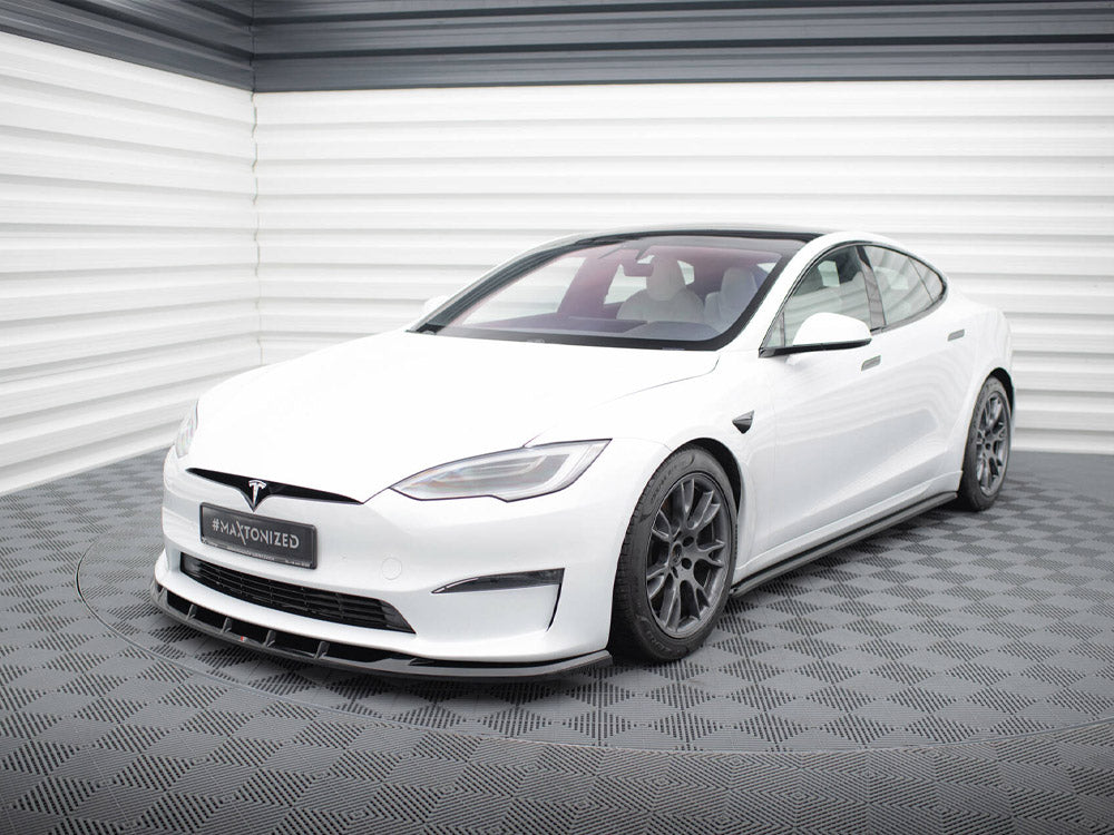 Front Splitter V.3 Tesla Model S Plaid Mk1 Facelift - Wayside Performance 