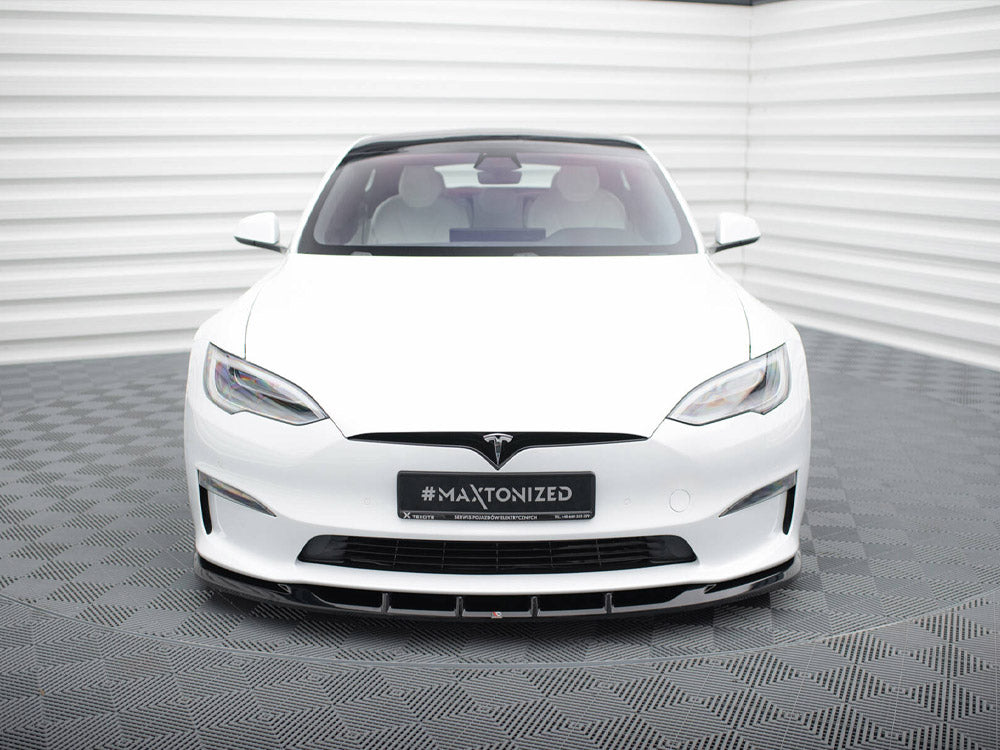 Front Splitter V.3 Tesla Model S Plaid Mk1 Facelift - Wayside Performance 