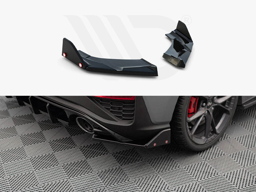 Rear Side Splitters V.4 + Flaps Hyundai I30 N Hatchback Mk3 Facelift - Wayside Performance 