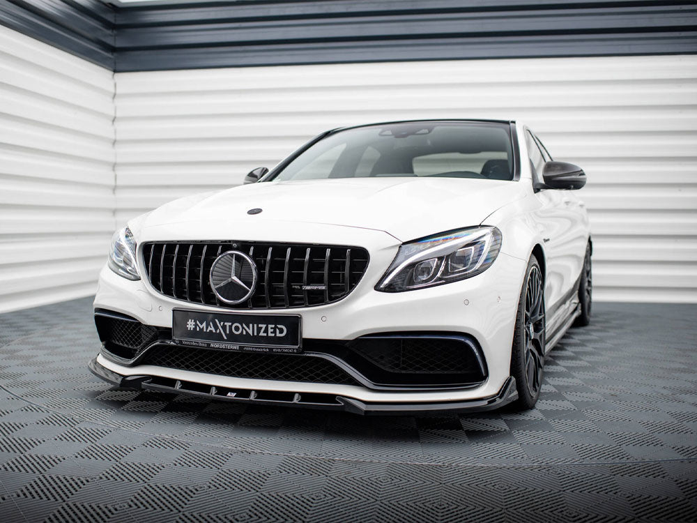 Front Splitter V.2 Mercedes-AMG C63 Sedan / Estate W205 / S205 - Wayside Performance 