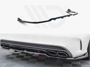 Central Rear Splitter (Vertical Bars) Mercedes-AMG C63 Sedan / Estate W205 / S205 - Wayside Performance 