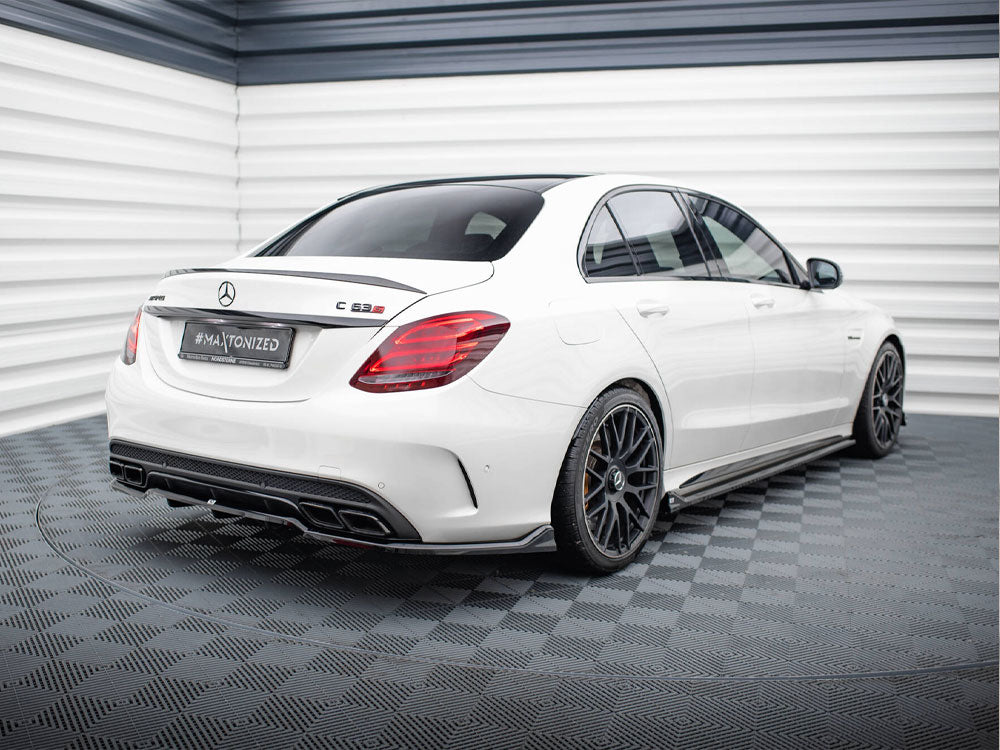 Central Rear Splitter (Vertical Bars) Mercedes-AMG C63 Sedan / Estate W205 / S205 - Wayside Performance 