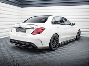 Central Rear Splitter (Vertical Bars) Mercedes-AMG C63 Sedan / Estate W205 / S205 - Wayside Performance 