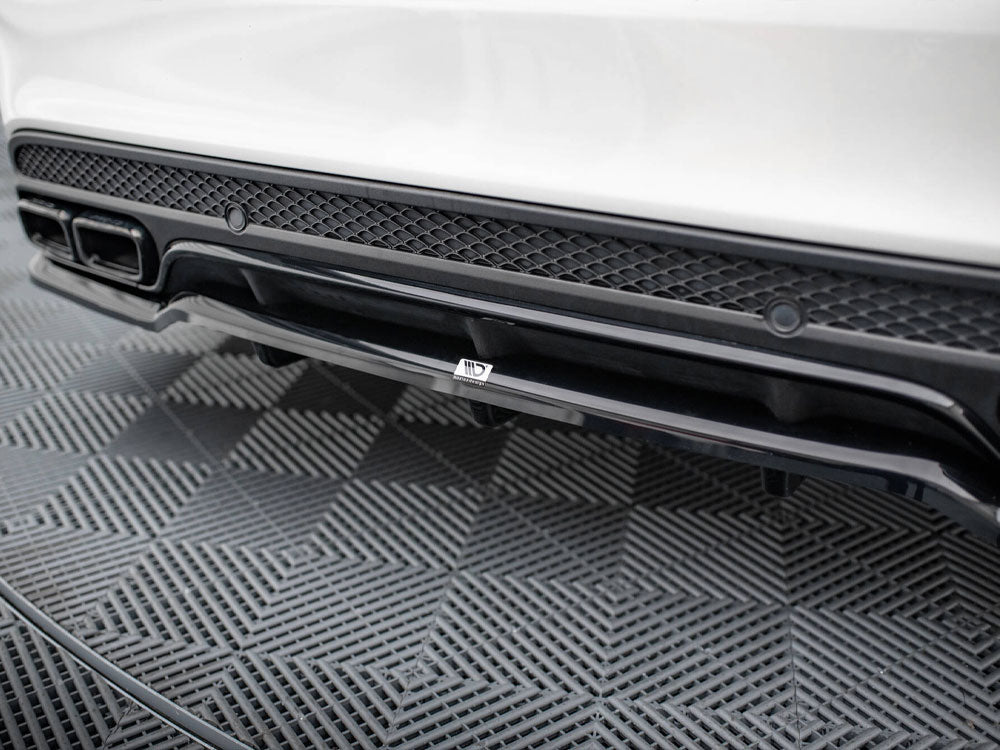 Central Rear Splitter (Vertical Bars) Mercedes-AMG C63 Sedan / Estate W205 / S205 - Wayside Performance 
