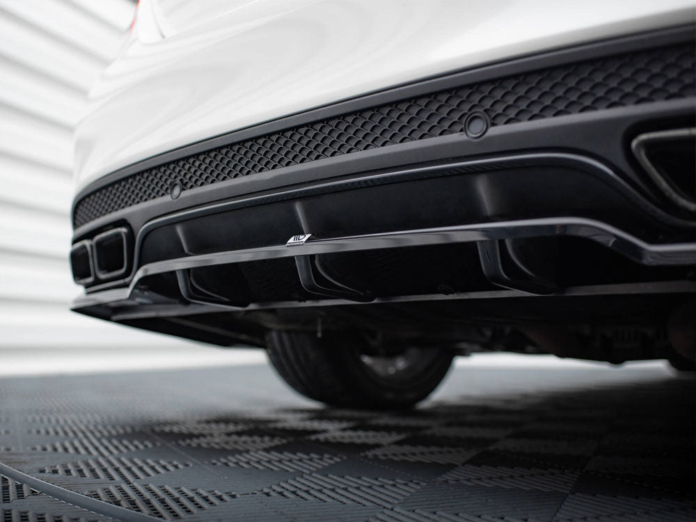 Central Rear Splitter (Vertical Bars) Mercedes-AMG C63 Sedan / Estate W205 / S205 - Wayside Performance 