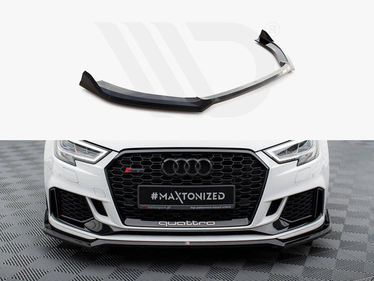 Front Splitter V.4 Audi RS3 Sedan 8V Facelift - Wayside Performance 