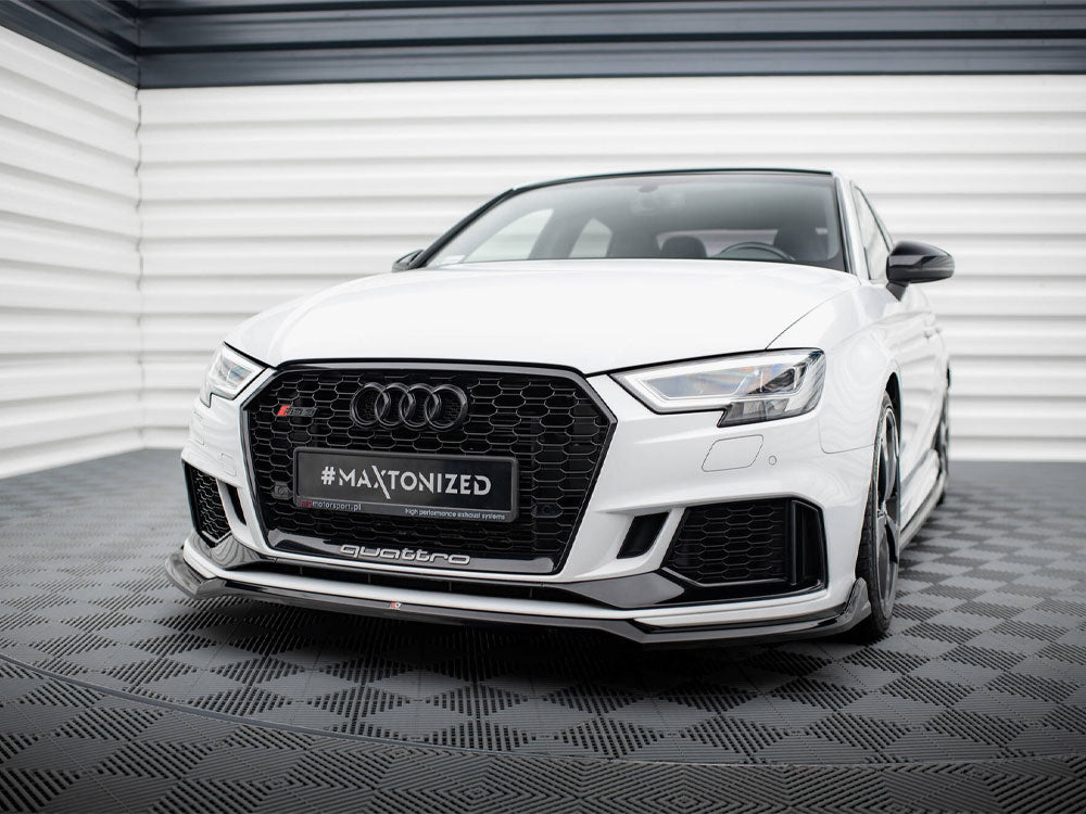 Front Splitter V.4 Audi RS3 Sedan 8V Facelift - Wayside Performance 