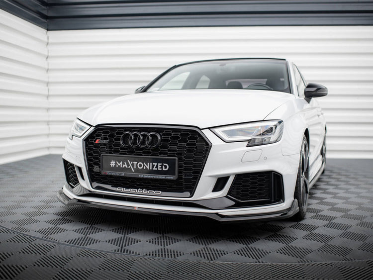Front Splitter V.4 Audi RS3 Sedan 8V Facelift - Wayside Performance 