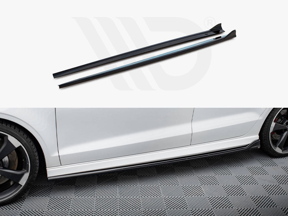 Side Skirts Diffusers V.3 Audi RS3 Sedan 8V Facelift - Wayside Performance 