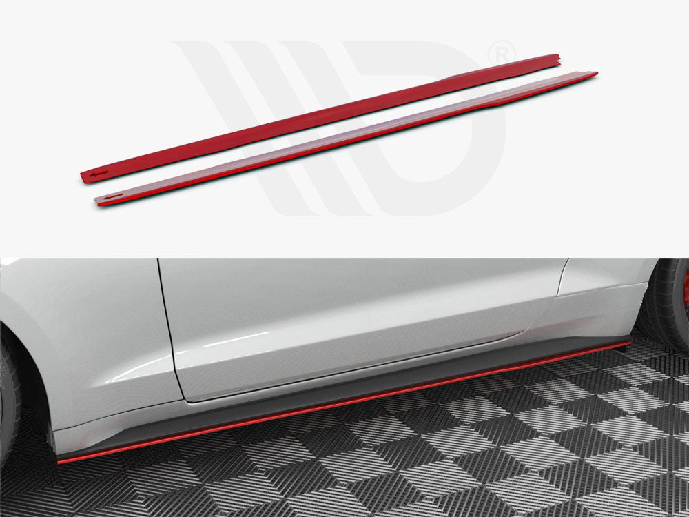 Side Skirts Diffusers V.2 Ford Mustang Mk6 Facelift - Wayside Performance 