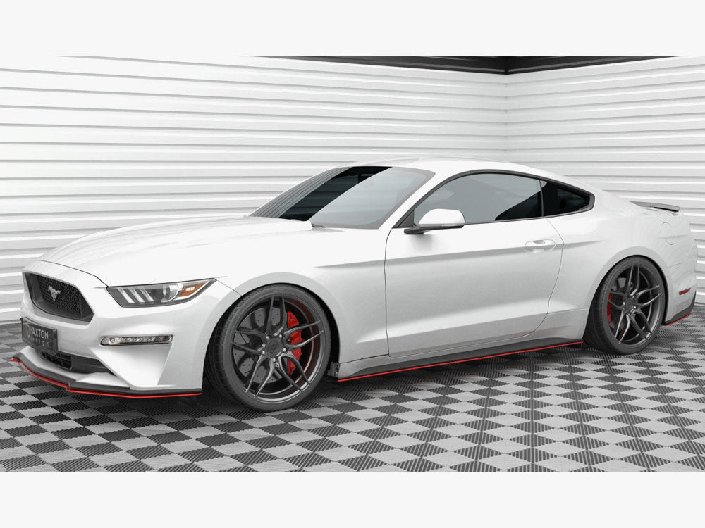 Side Skirts Diffusers V.2 Ford Mustang Mk6 Facelift - Wayside Performance 