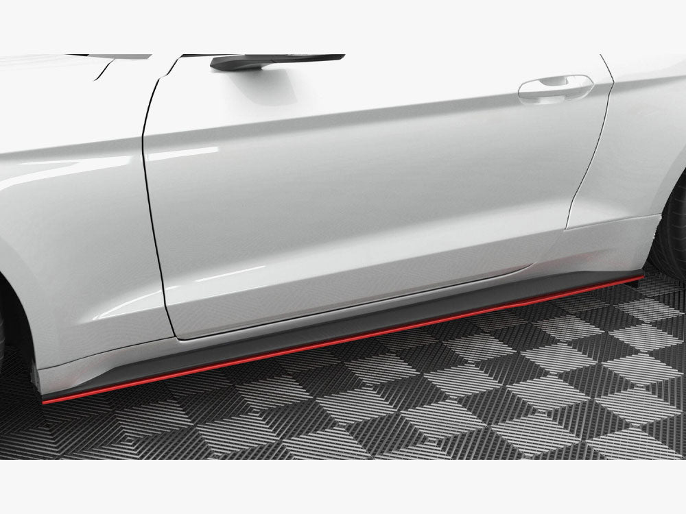 Side Skirts Diffusers V.2 Ford Mustang Mk6 Facelift - Wayside Performance 
