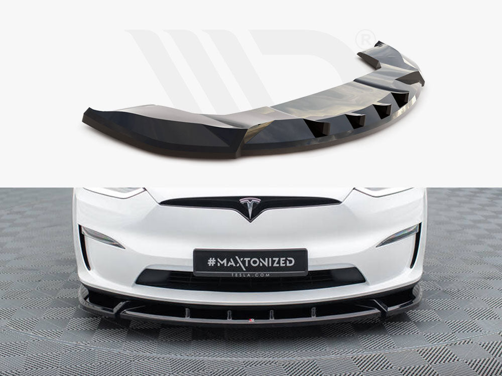 Front Splitter V.2 Tesla Model X Mk1 Facelift - Wayside Performance 