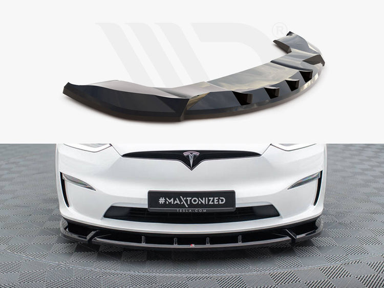 Front Splitter V.2 Tesla Model X Mk1 Facelift - Wayside Performance 