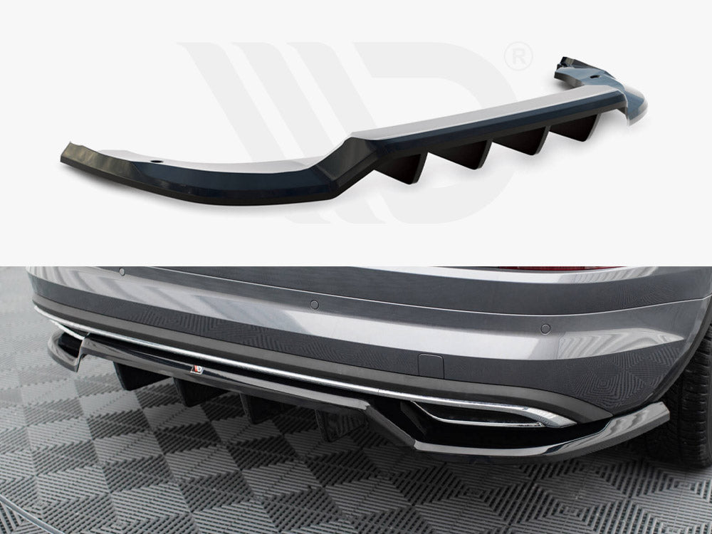 Central Rear Splitter (Vertical Bars) Skoda Kodiaq Sportline Mk1 Facelift - Wayside Performance 