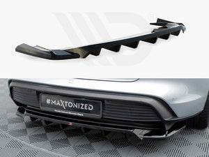 Central Rear Splitter (Vertical Bars) Porsche Taycan Mk1 - Wayside Performance 
